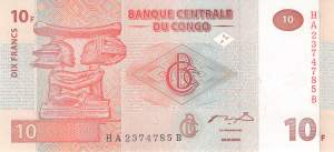 Kongo p.93 10 Francs 2003